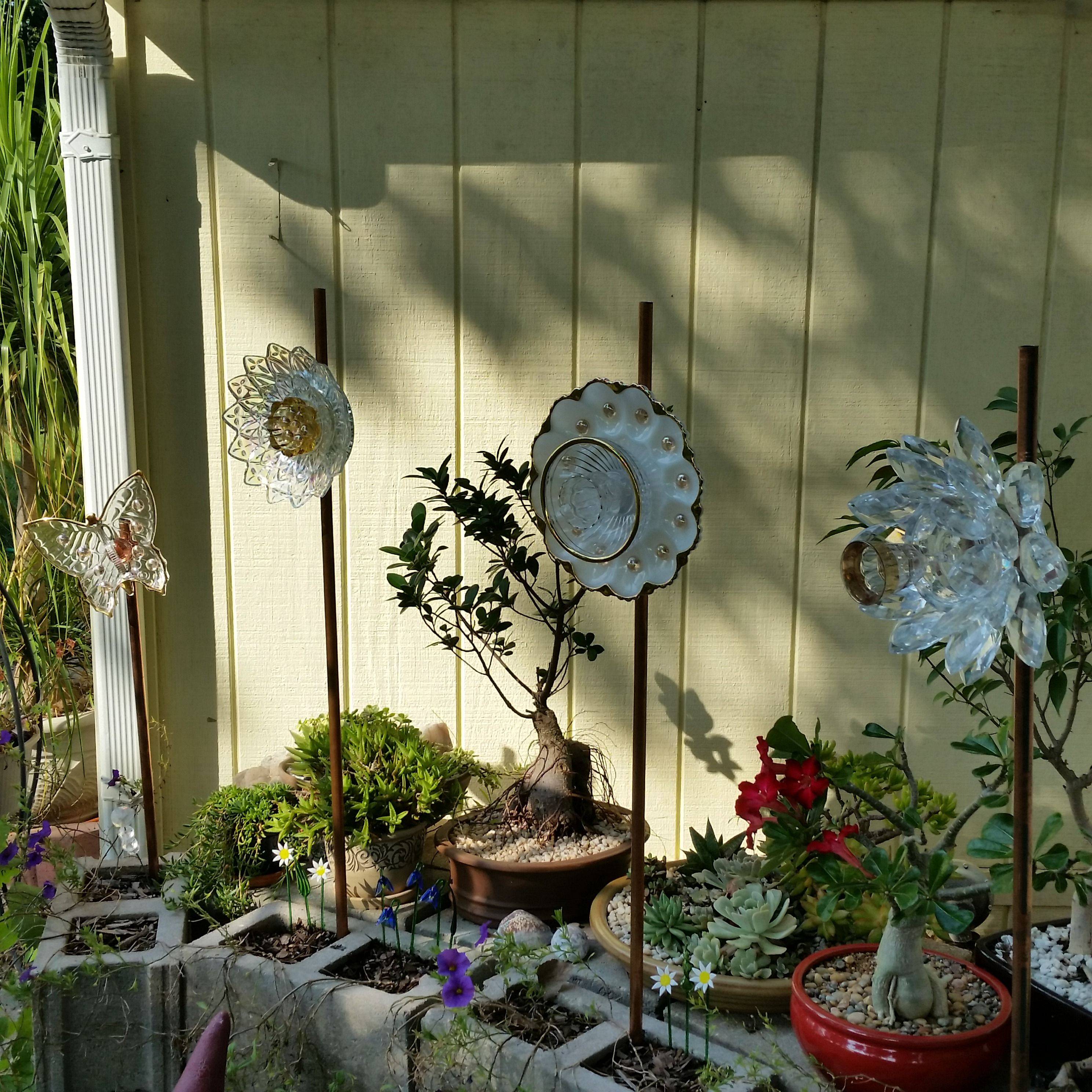 Glassware Garden Art