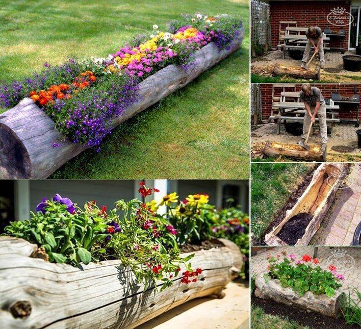 Log Train Raised Garden Beds Diy Diy Raised Garden Garden Projects