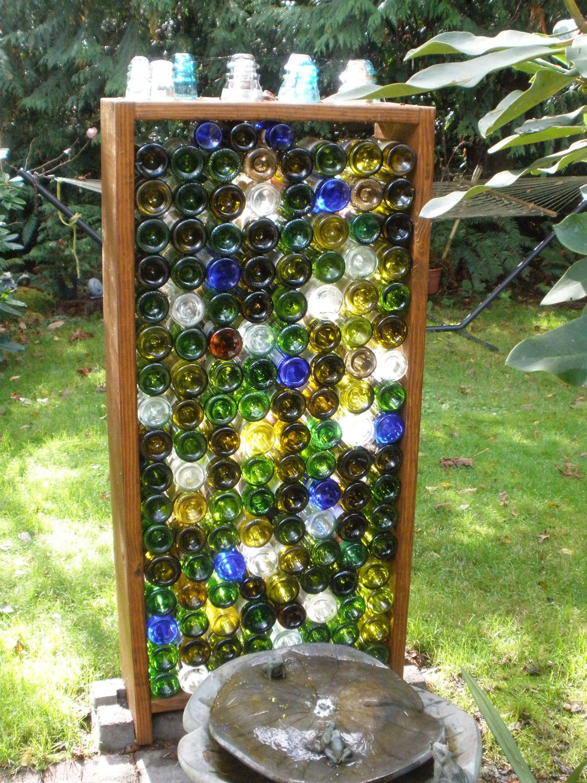 Glass Bottles Garden Decor