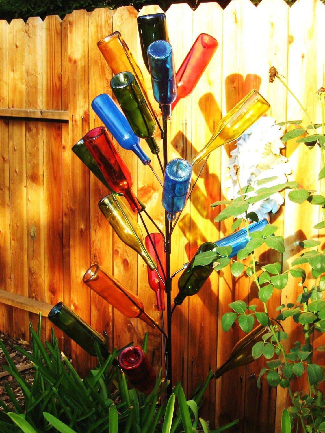 Yard Art Bottle Garden