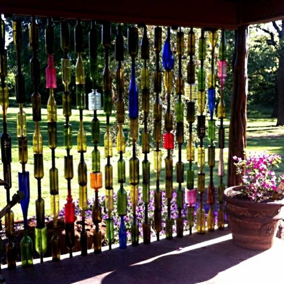 Wine Bottle Garden