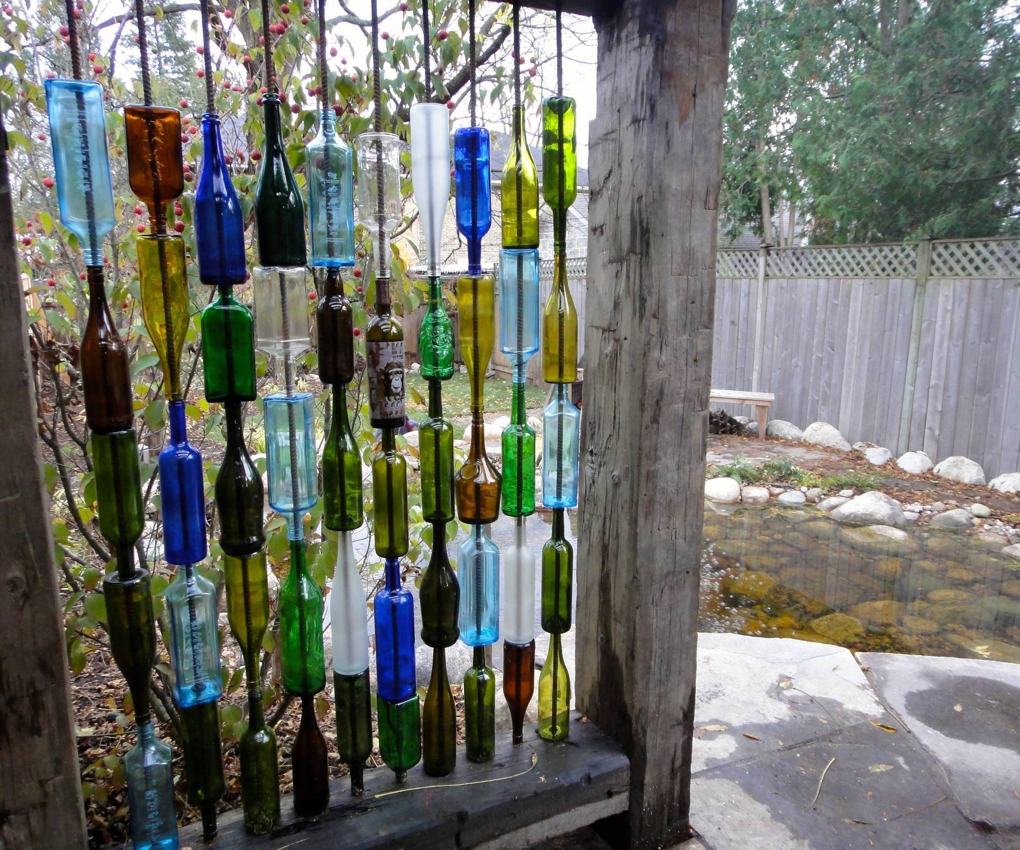 Impressive Wine Bottle Garden