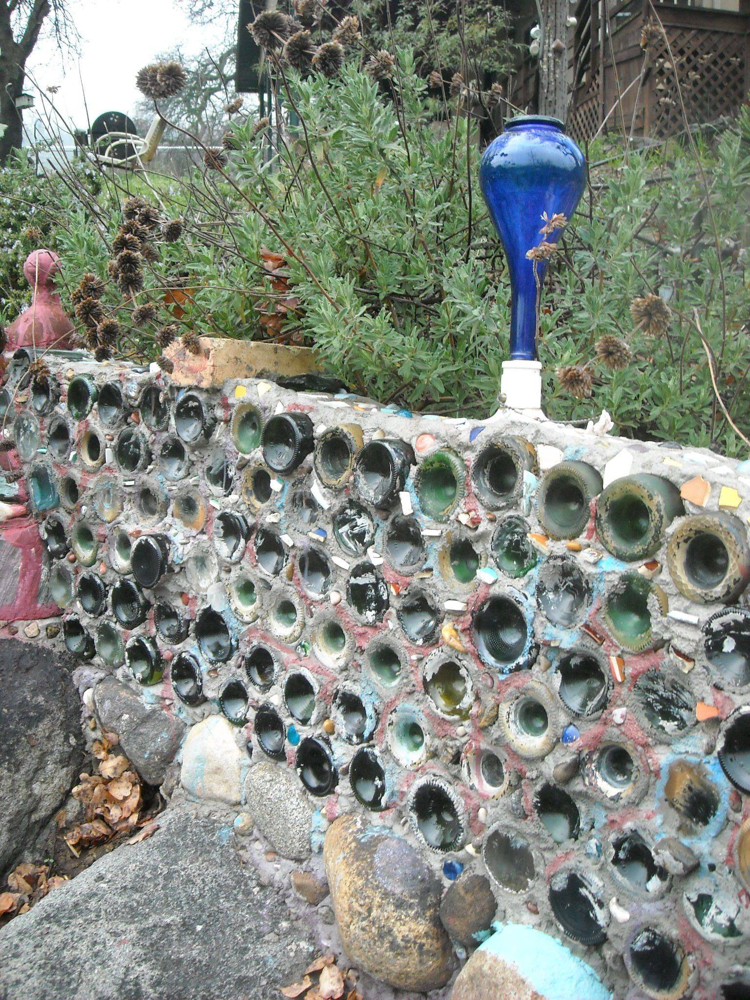 Wine Bottle Privacy Wall