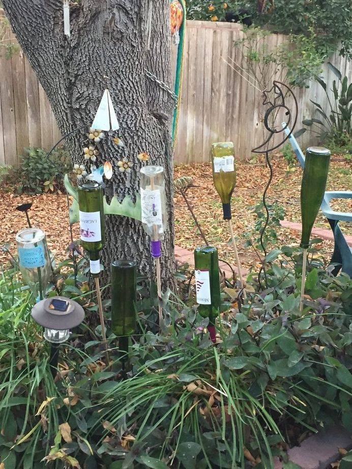 Diy Wine Bottle Garden Decor Ideas