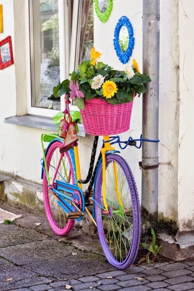 Shabbyinlove Colourful Vintage Bike