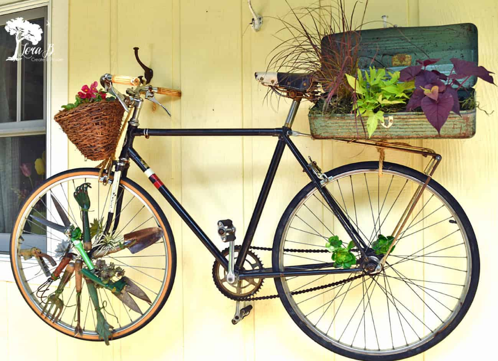Vintage Bicycle Garden Planter Garden Art