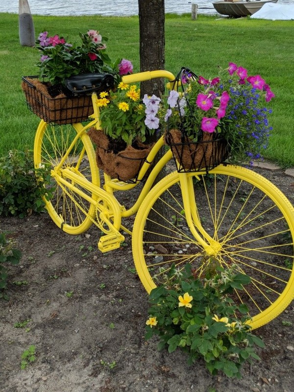 Vintage Bicycle Planter