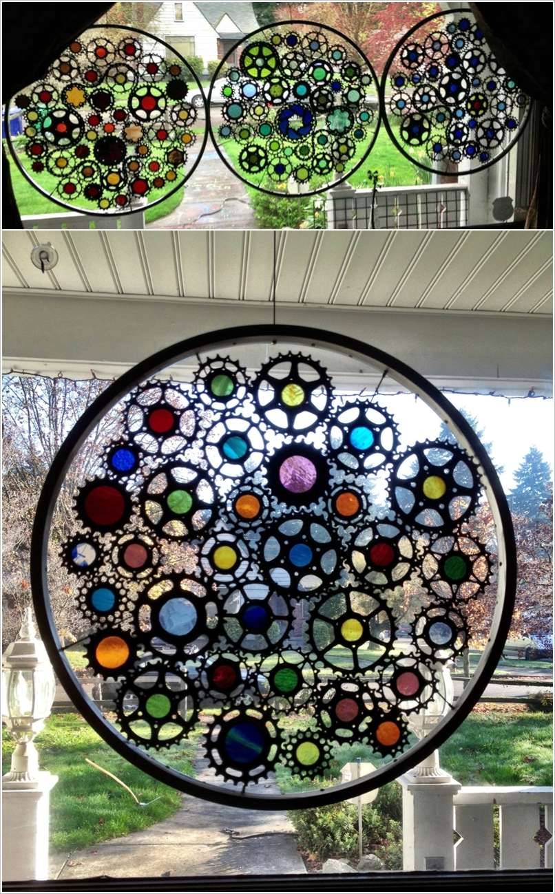 Bike Wheel Veggie Trellis