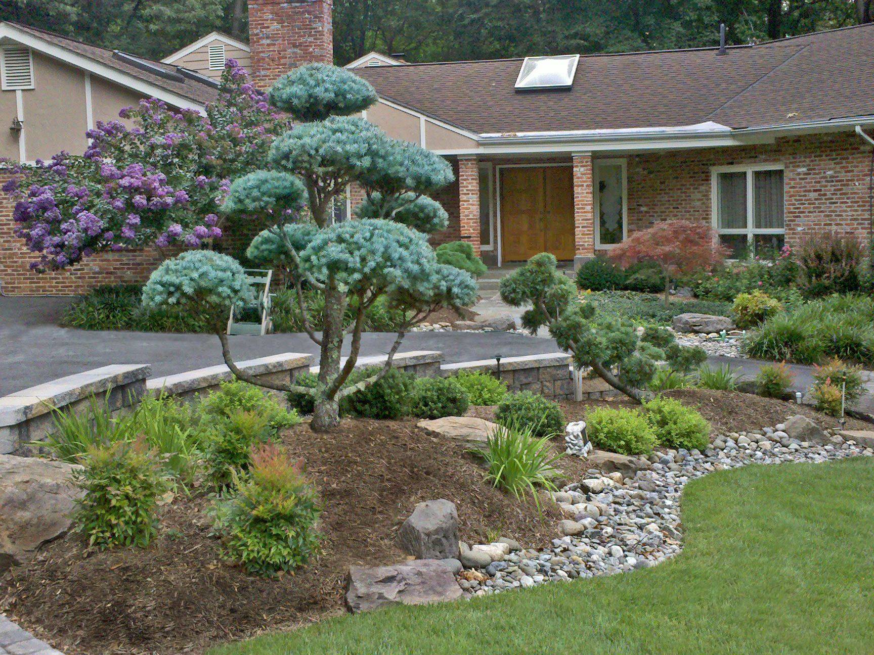 Simple Oriental Themed Front Garden Garden Inspiration