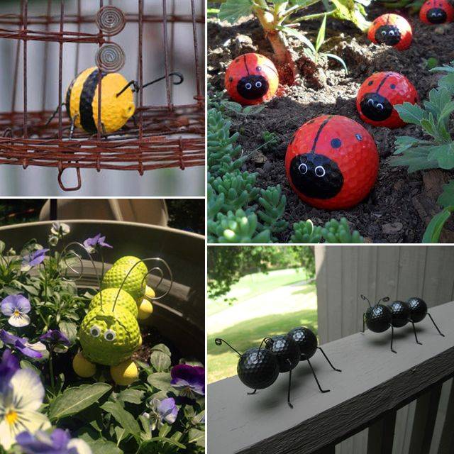 Diy Happy Ladybug Golf Balls Garden Decor Gardens Ladybug