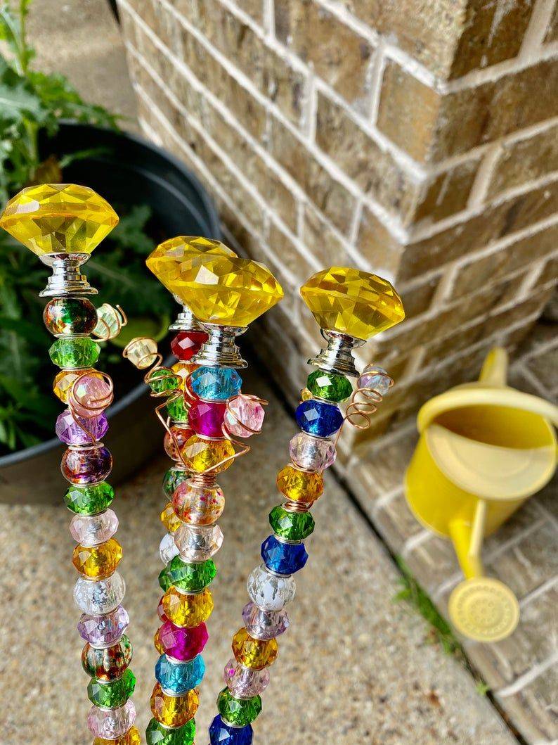 19 DIY Beaded Garden Stakes Ideas To Consider SharonSable