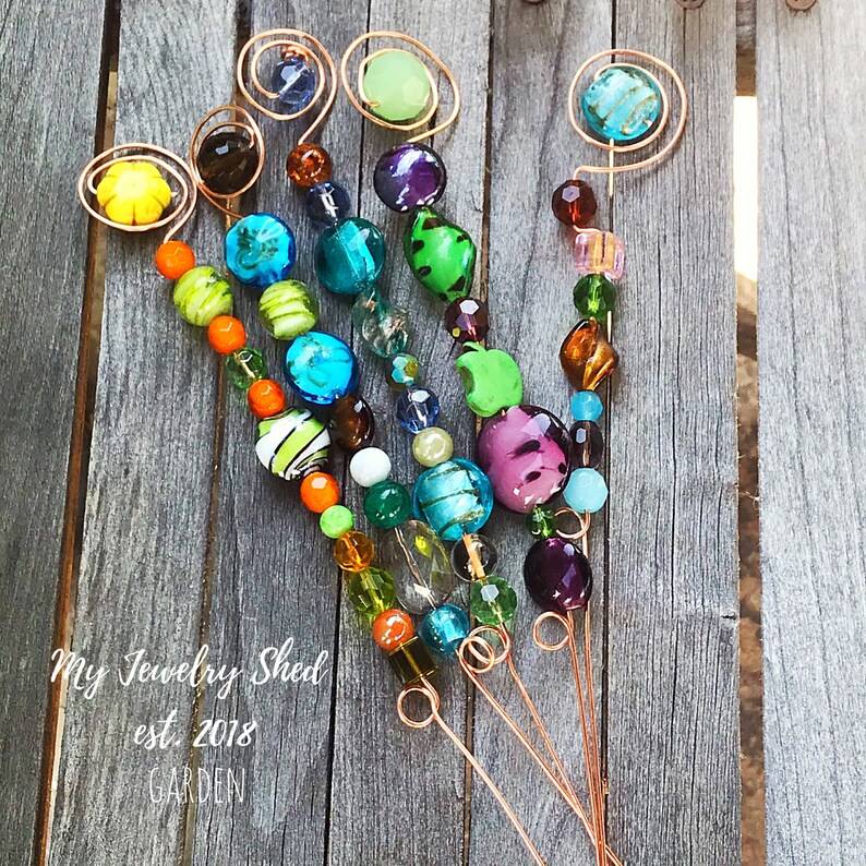 19 DIY Beaded Garden Stakes Ideas To Consider SharonSable