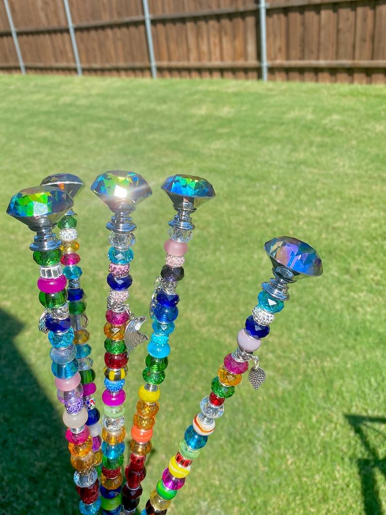 19 DIY Beaded Garden Stakes Ideas To Consider SharonSable
