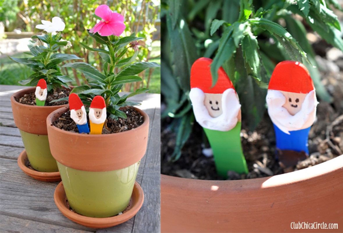 Garden Gnome Craft Sticks Diy
