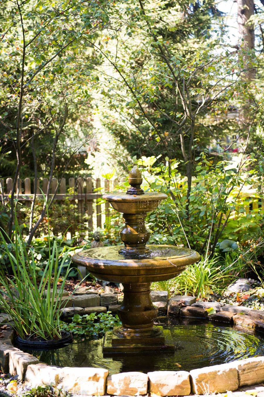 Garden Design Fountain And Boxwoods English Garden