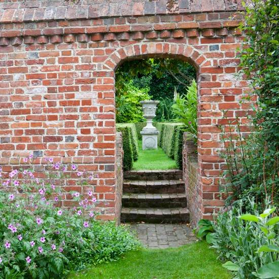 Brick Wall Garden Designs