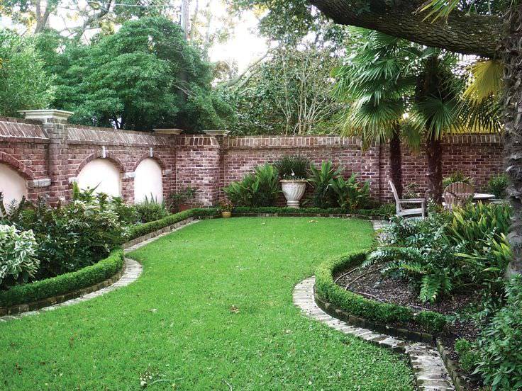 English Garden Border Old Brick Arch Wall Mural Pixers