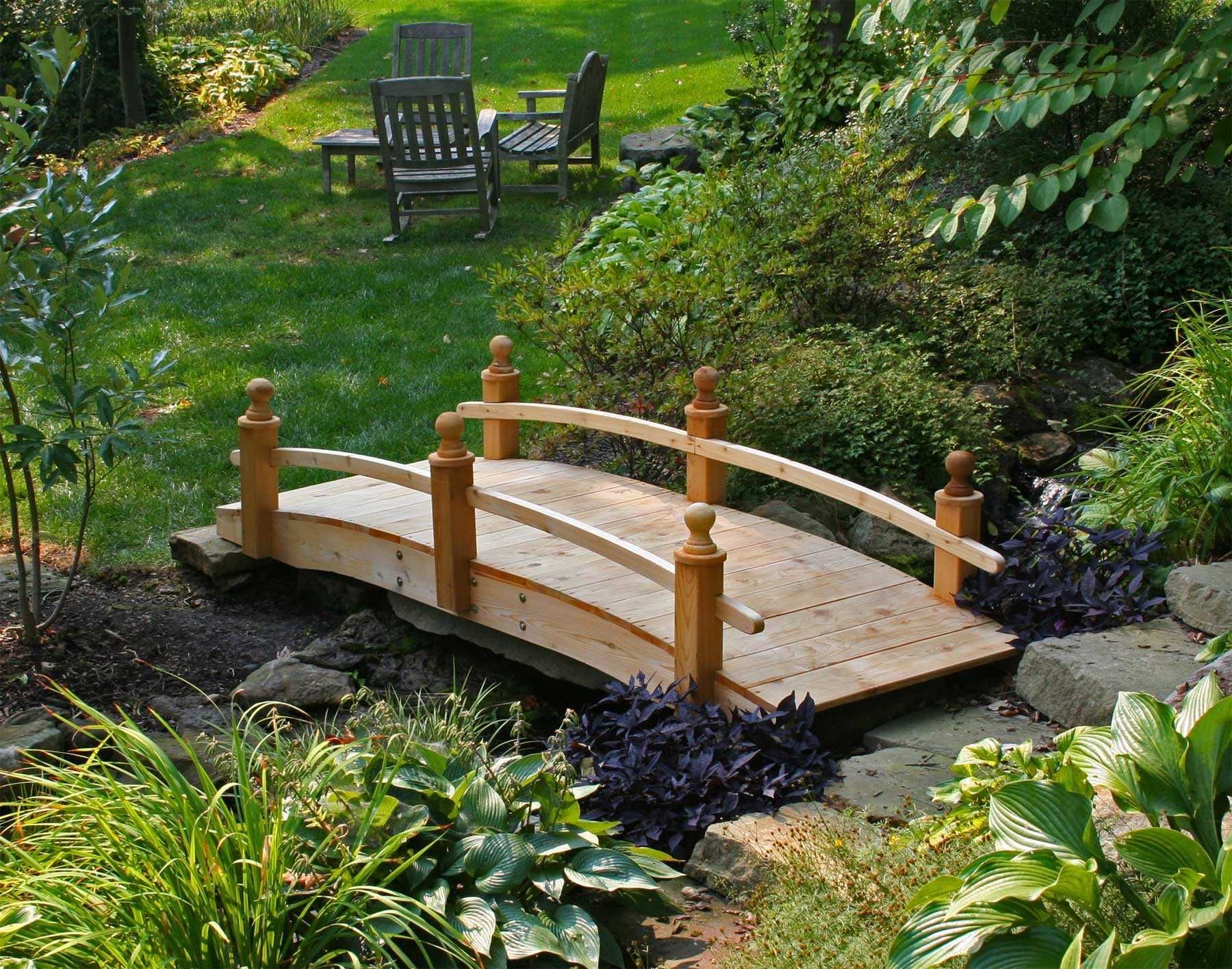 Wooden Garden Bridge Ideas Backyard Bridges