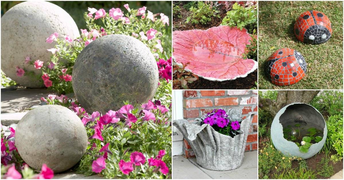 Concrete Mosaic Garden Art