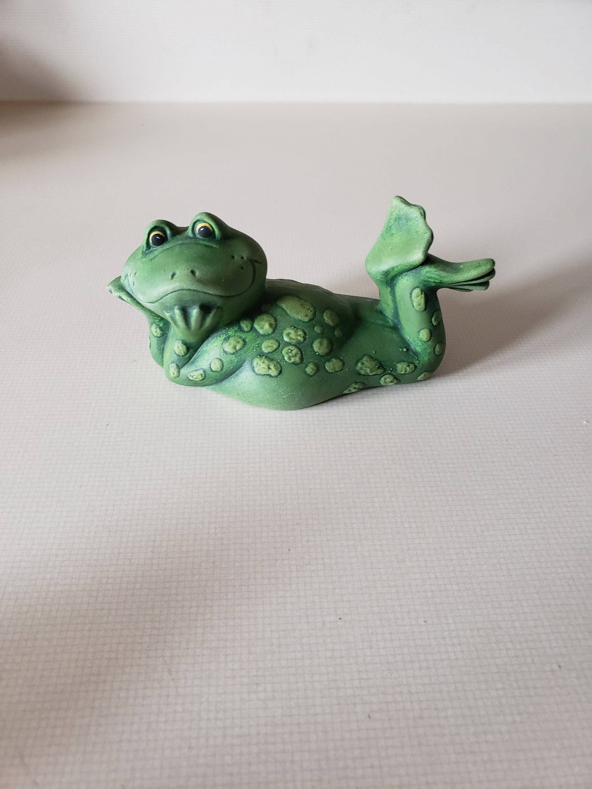 Garden Art Frog Yard Art Ceramic Frog Decoration Etsy