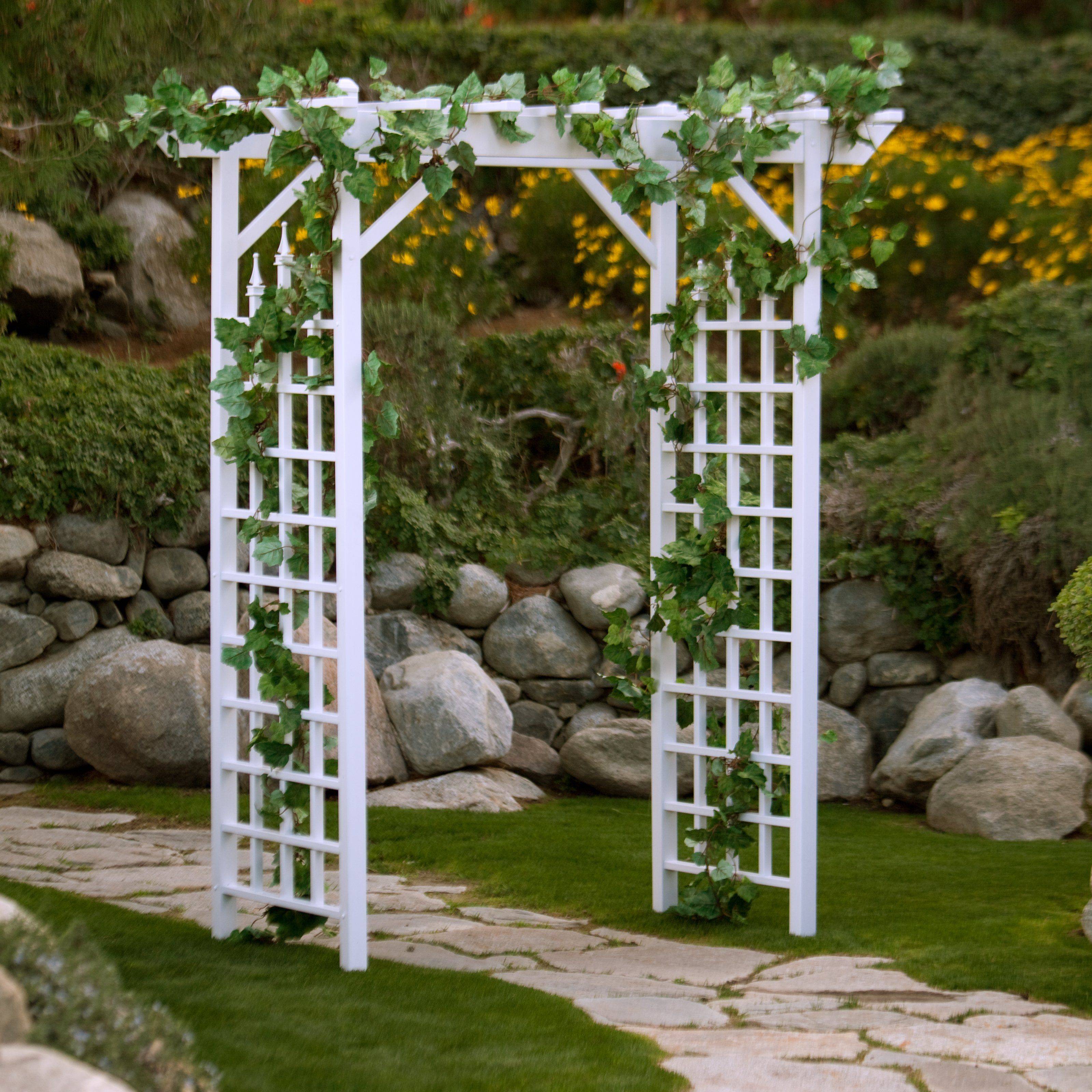 Large Garden Arbor Iron Patio Archway W Optional Gate Wedding Arch