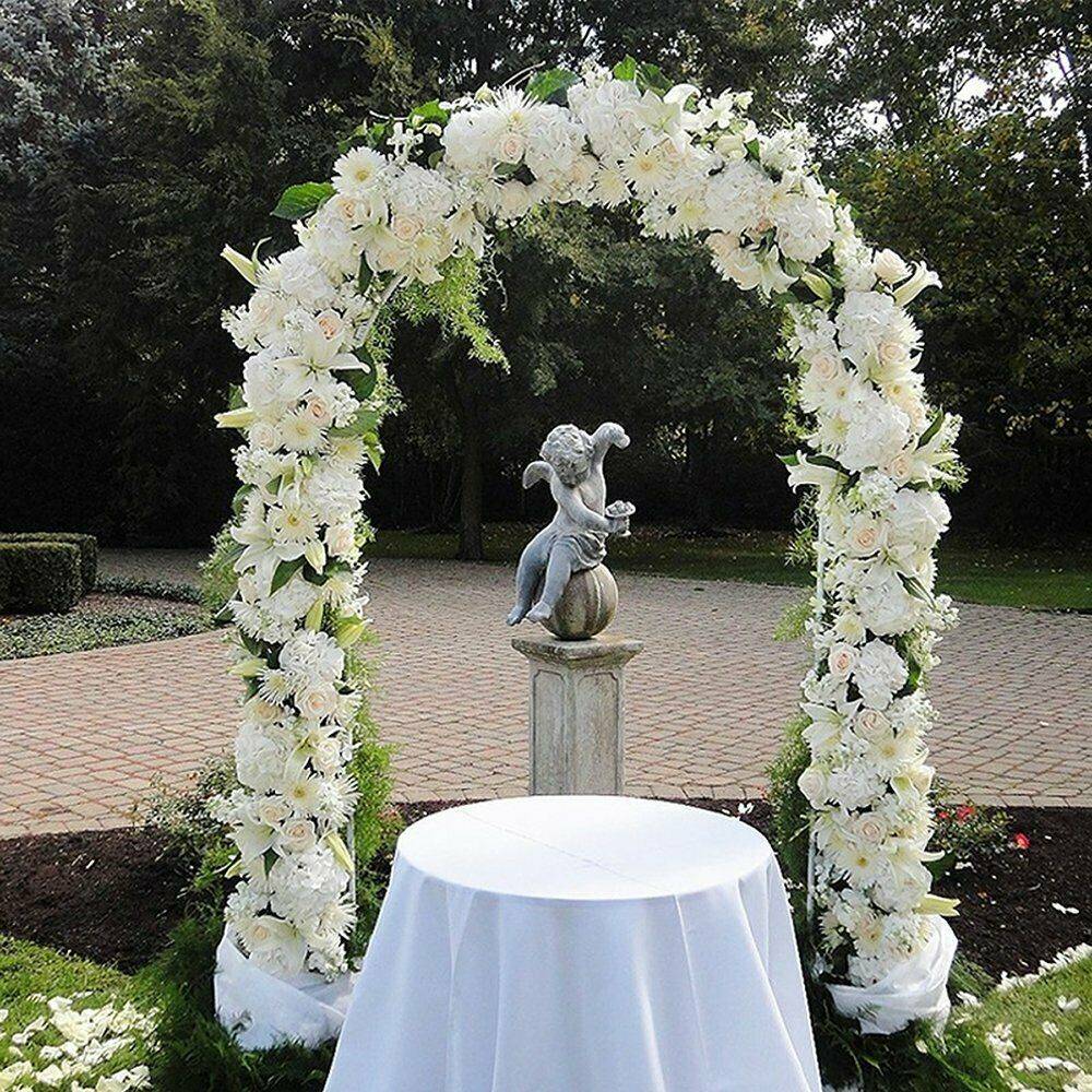 Garden Arch Arbor Walkway White Vinyl Outdoor Archway Entrance Plant
