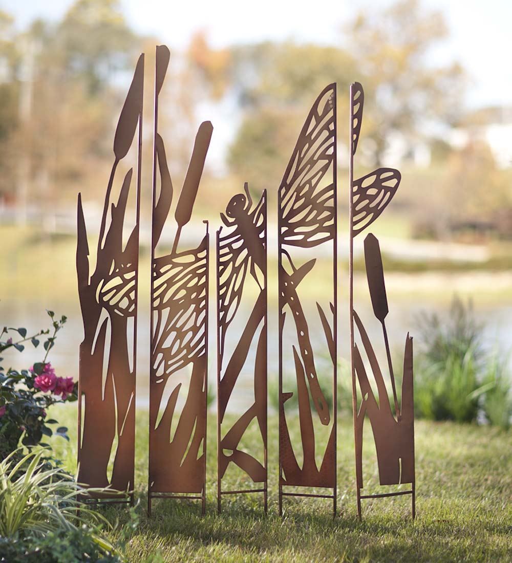 Pelican Copper Yard Art Metal Garden Stake Garden Ocean Sculpture