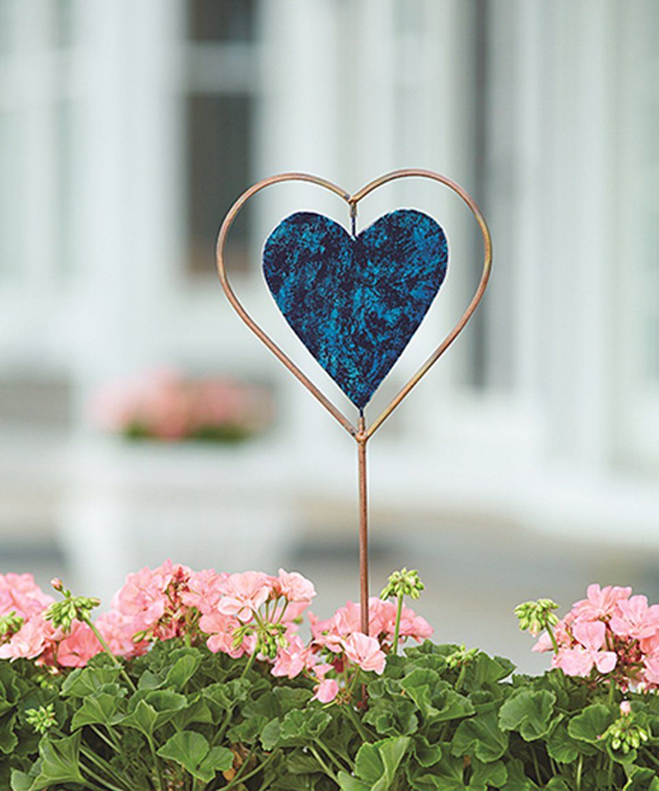Rustic Heart Decor Metal Heart Garden Stake Heart
