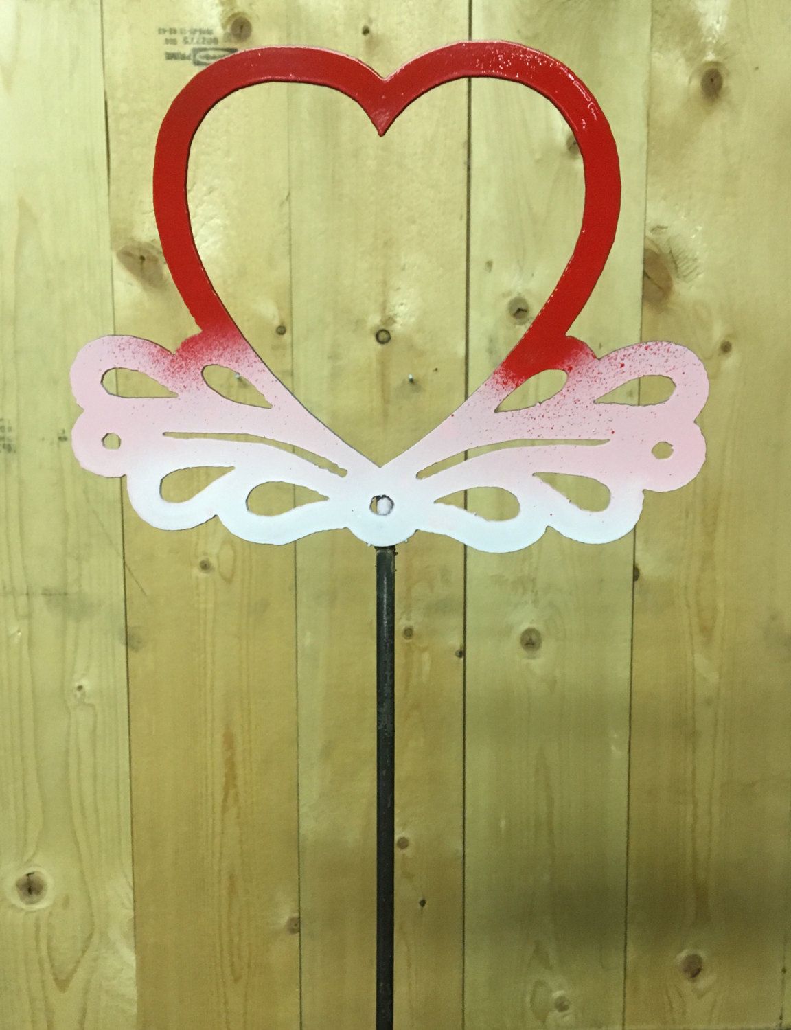 Rustic Heart Decor Metal Heart Garden Stake Heart