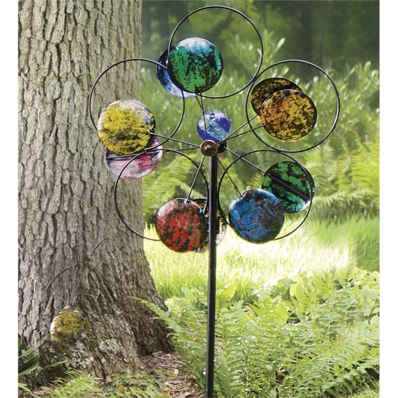 Kinetic Wind Sculpture Garden Spinner Yard Stake Wind Vane