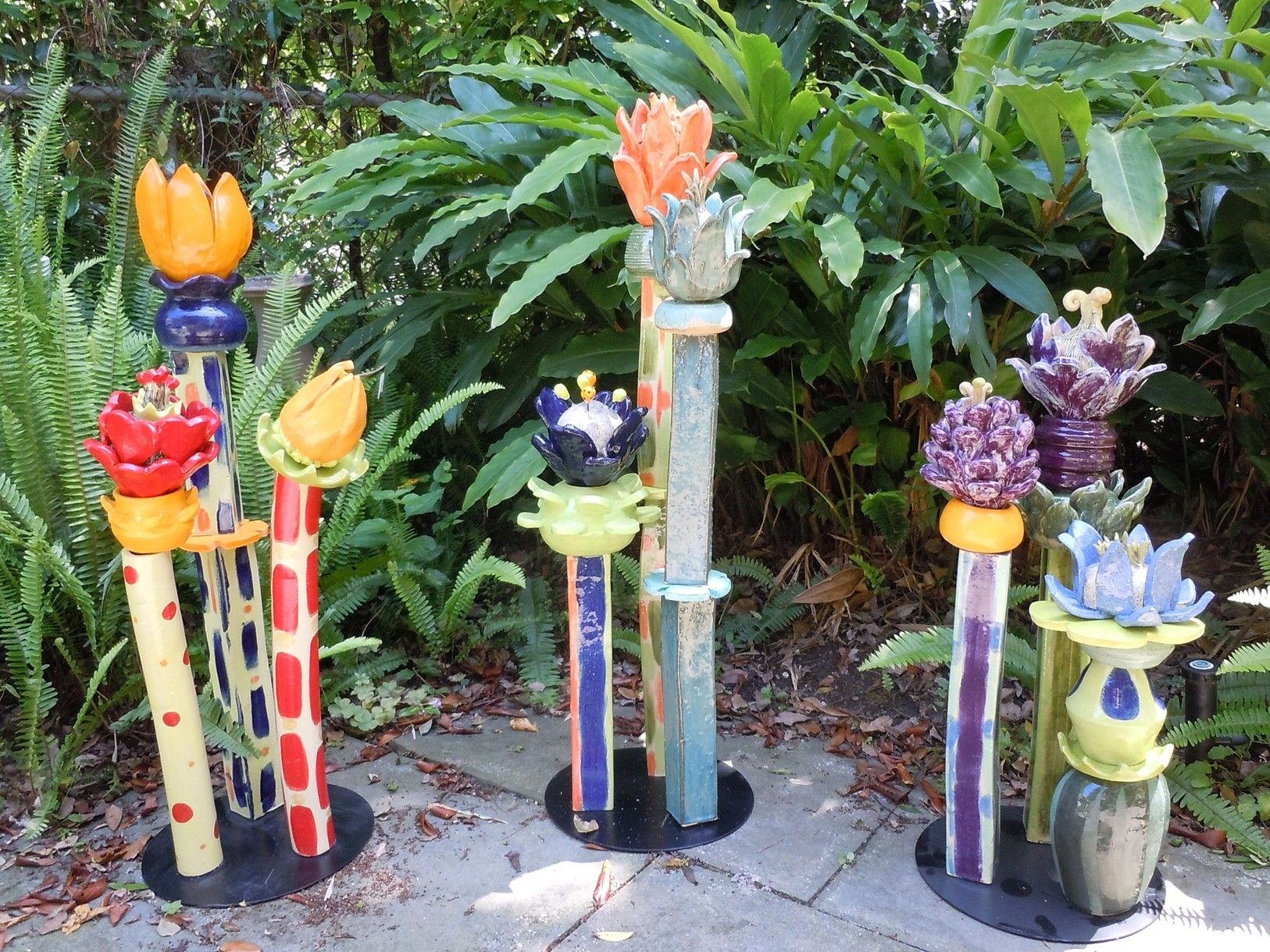 Ceramic Garden Art Flowers