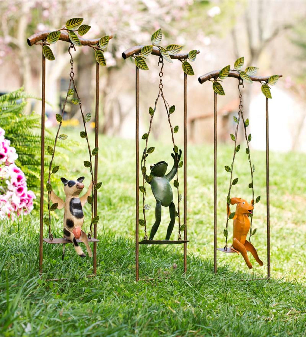 Large Exterior Rustic Rusty Pig Farm Animal Garden Wall Hanger House
