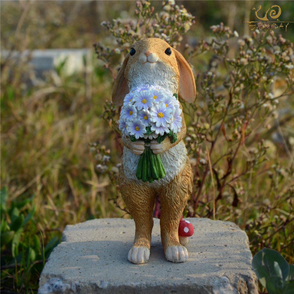 Solar Lighted Daydreaming Animal Sculpture Fresh Garden Decor