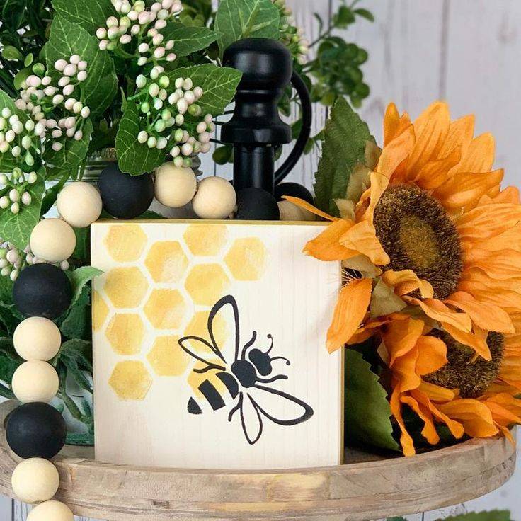 Ceramic Bumble Bee Garden Stakes