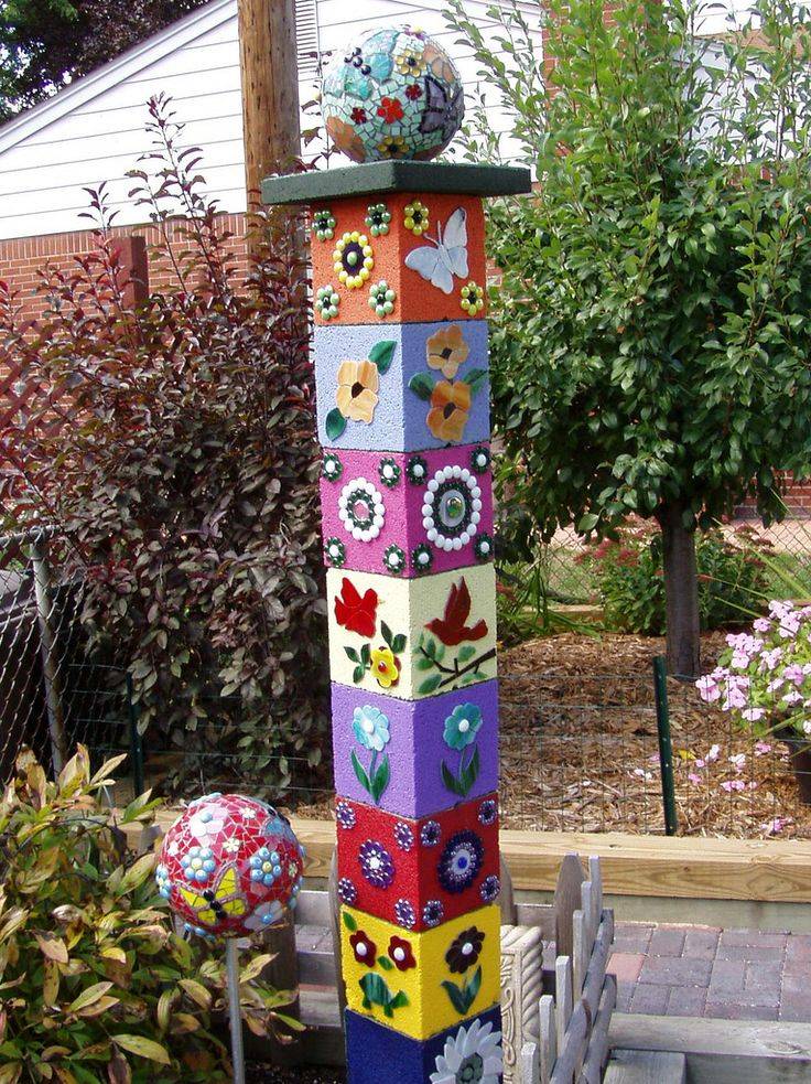 Garden Totem Pole Diy Projects Art Pole Garden Totems