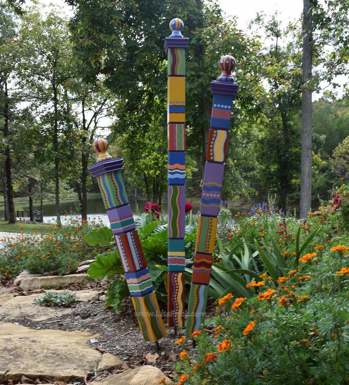 Garden Totem Preorder Hand Painted Garden Art Garden