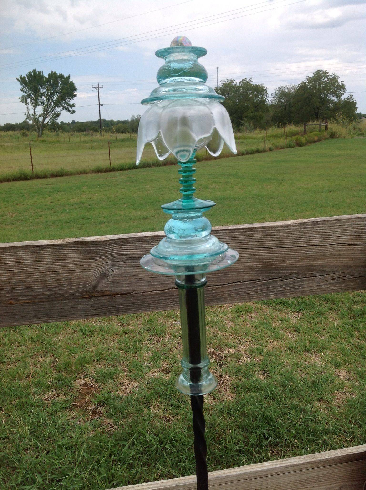 Ceramic Garden Stake Totem