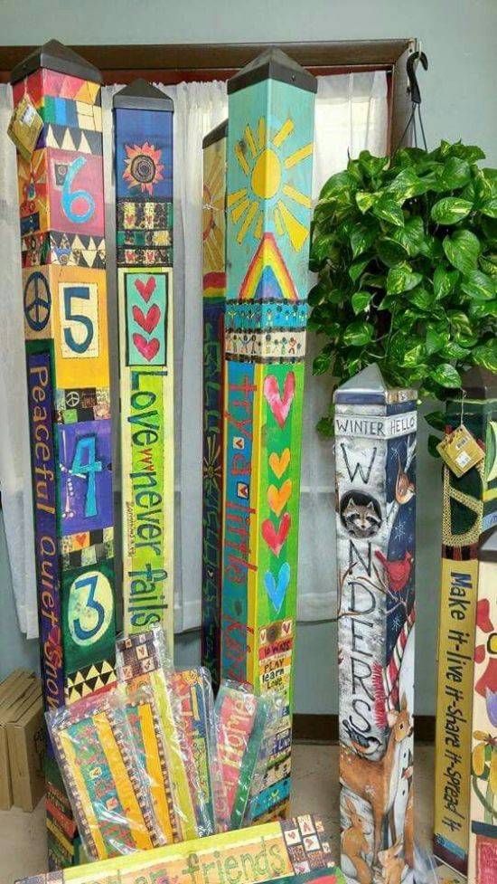 Wooden Garden Totems