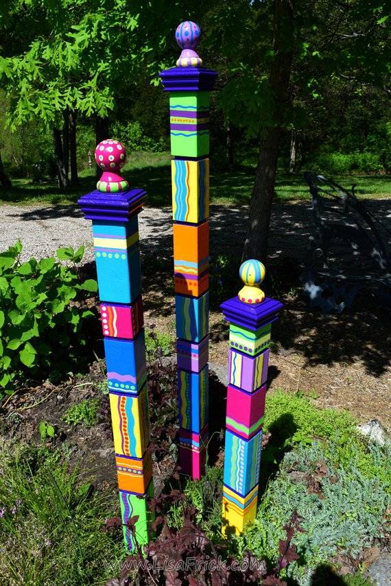 Garden Totem Garden Art Garden Sculpture Sculptural