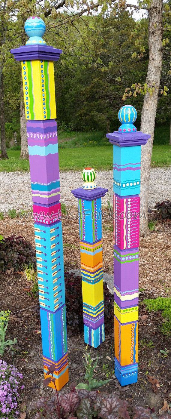 Elegant Garden Art Sculptures Totem Poles Garden Totem Modern Design