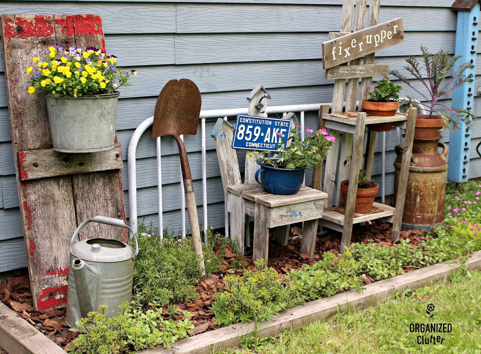 Unique Garden Junk Art