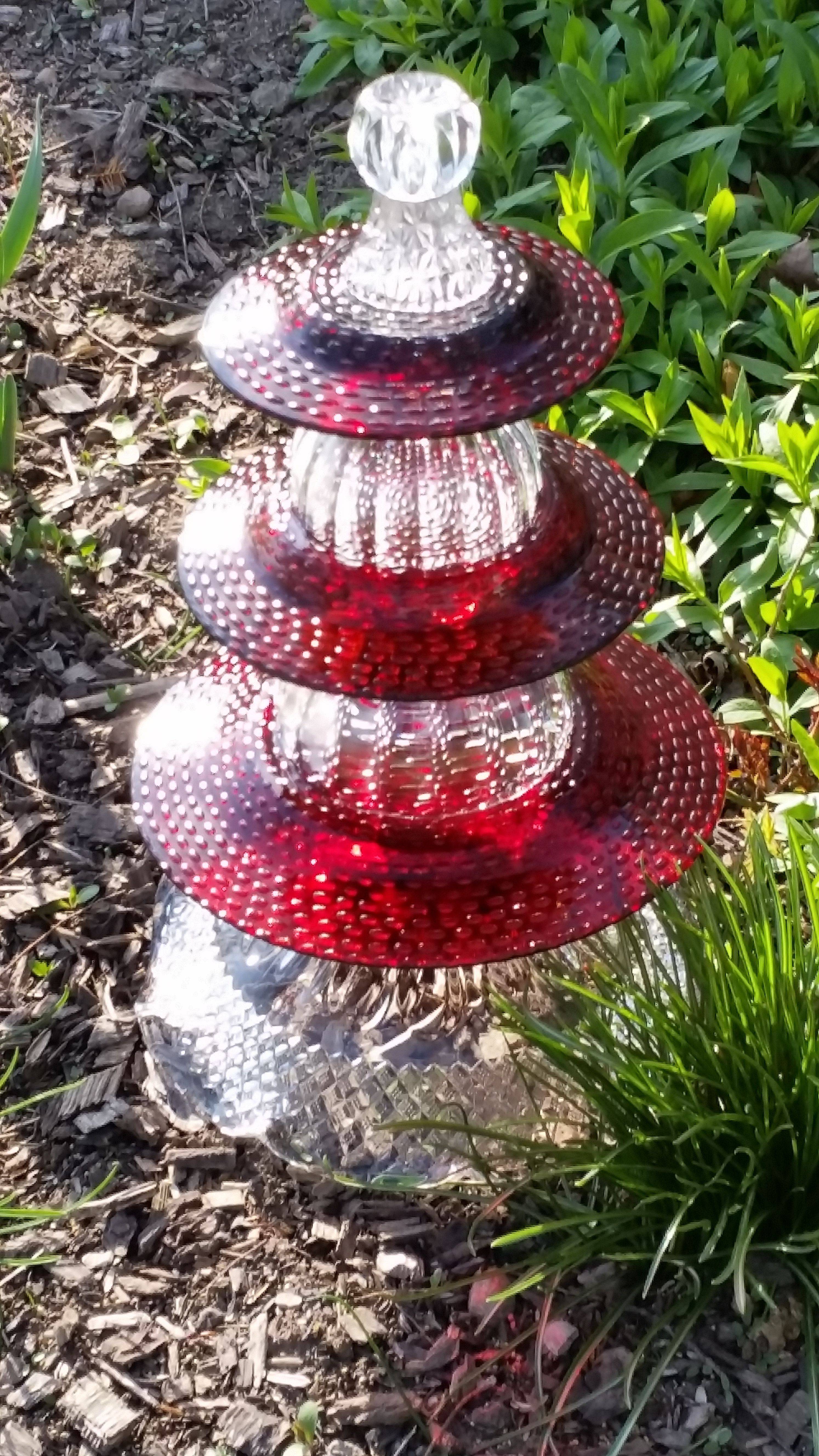 Whimsical Glass Garden Art