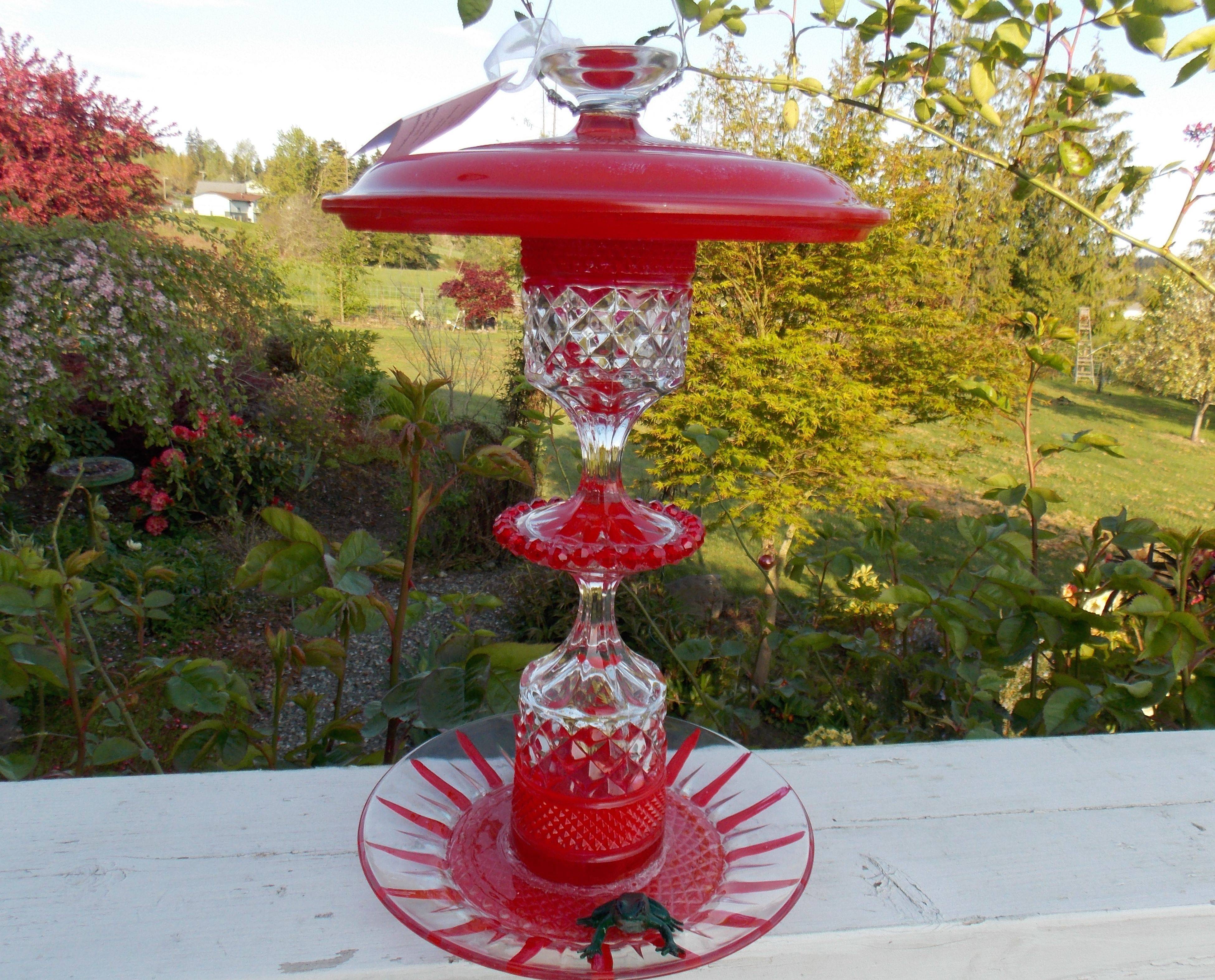 25 Garden Glass Art Bird Feeders Ideas Worth a Look SharonSable