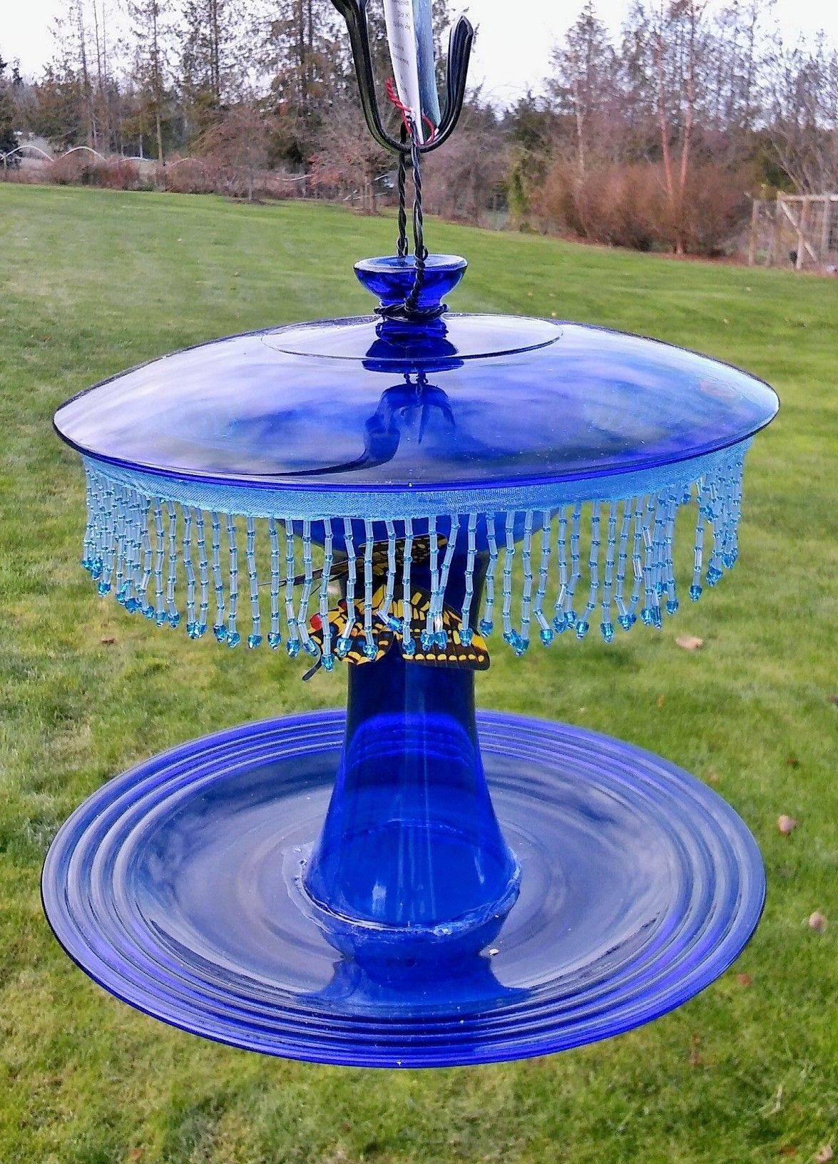 25 Garden Glass Art Bird Feeders Ideas Worth a Look SharonSable