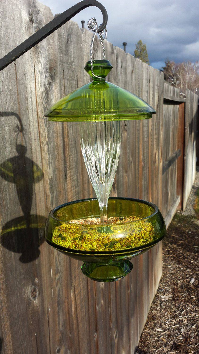 25 Garden Glass Art Bird Feeders Ideas Worth a Look SharonSable
