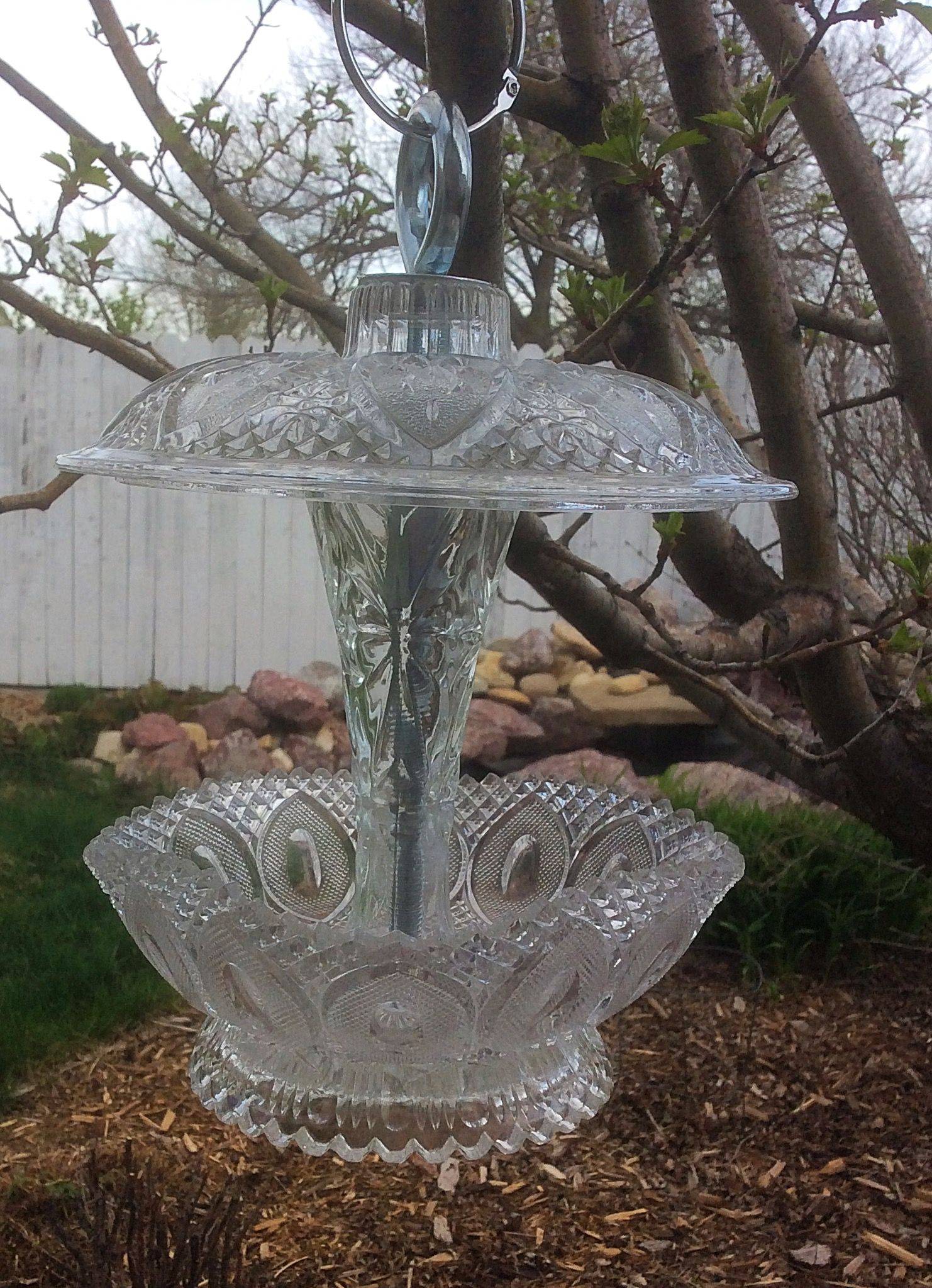 25 Garden Glass Art Bird Feeders Ideas Worth a Look SharonSable