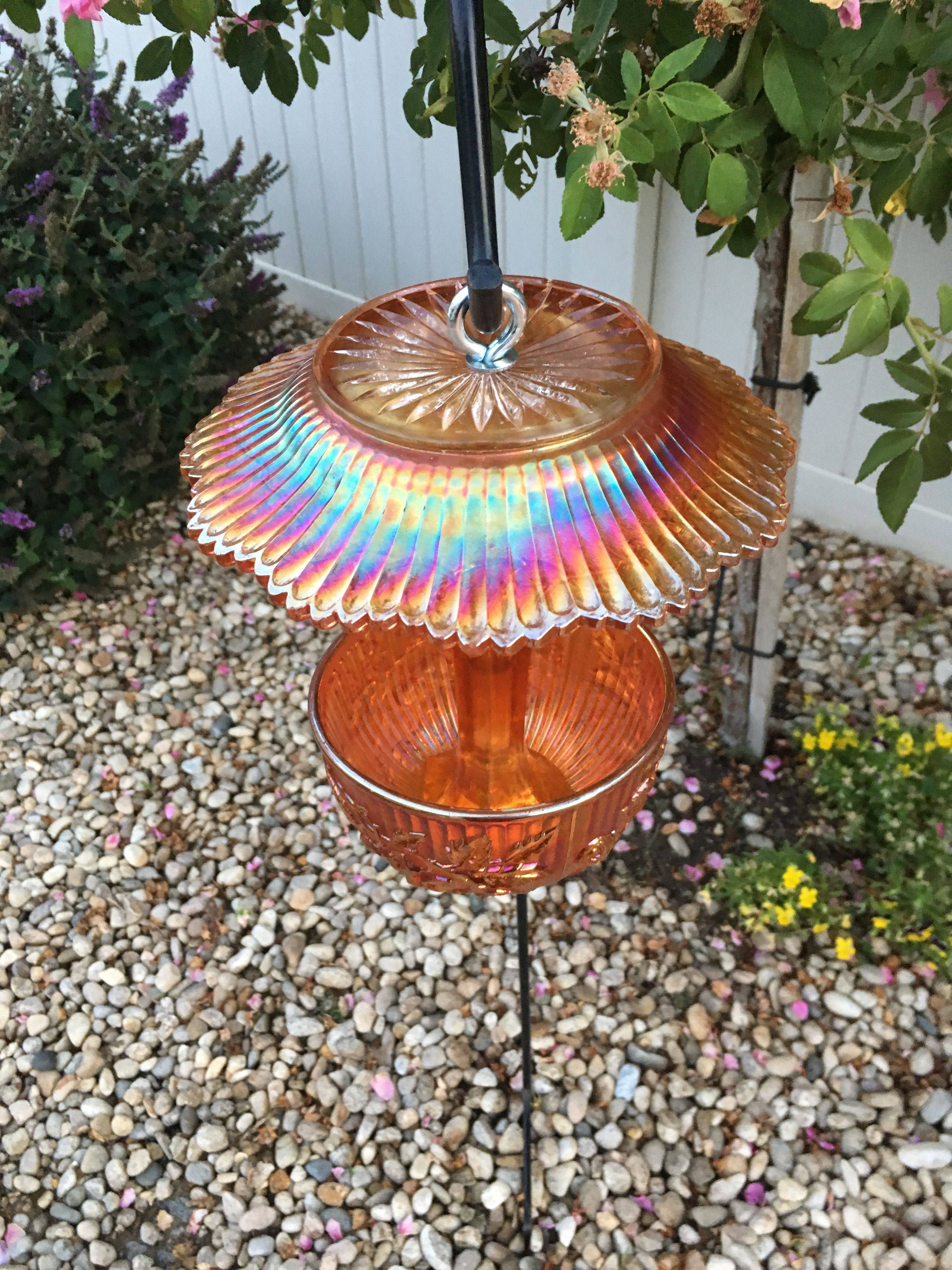 25 Garden Glass Art Bird Feeders Ideas Worth a Look SharonSable