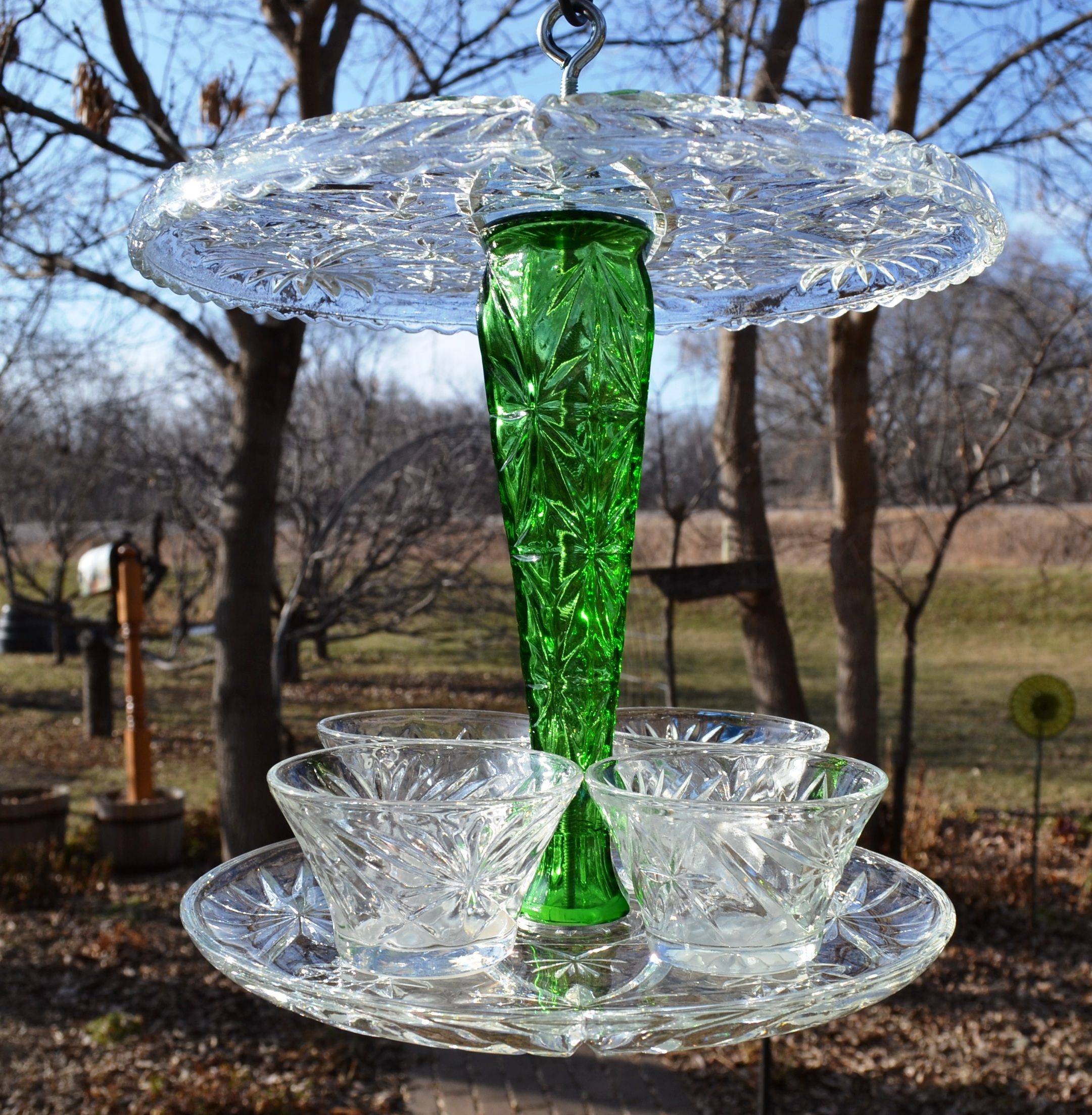 25 Garden Glass Art Bird Feeders Ideas Worth a Look SharonSable