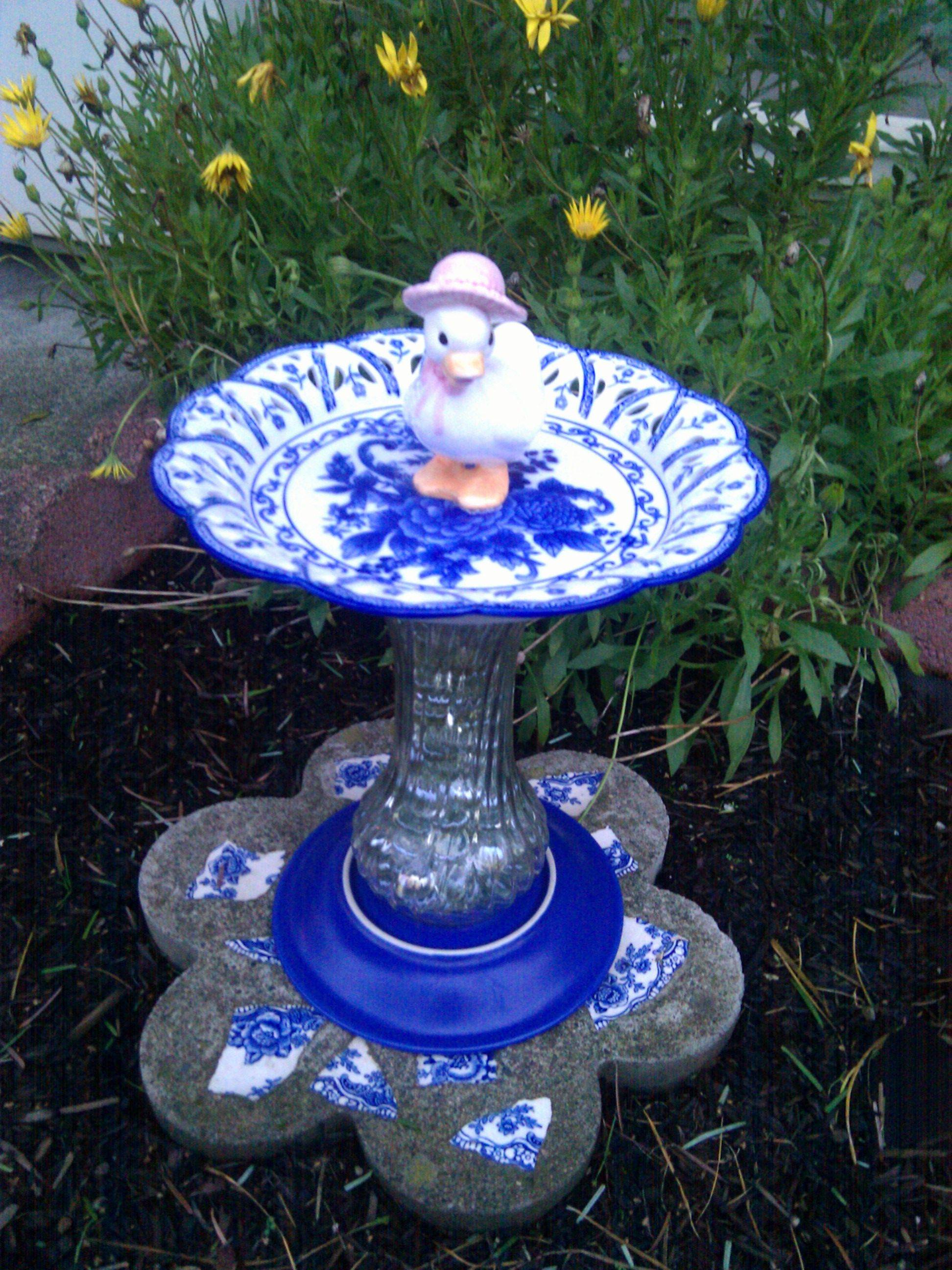 Repurposed Glassware Glass Garden Art