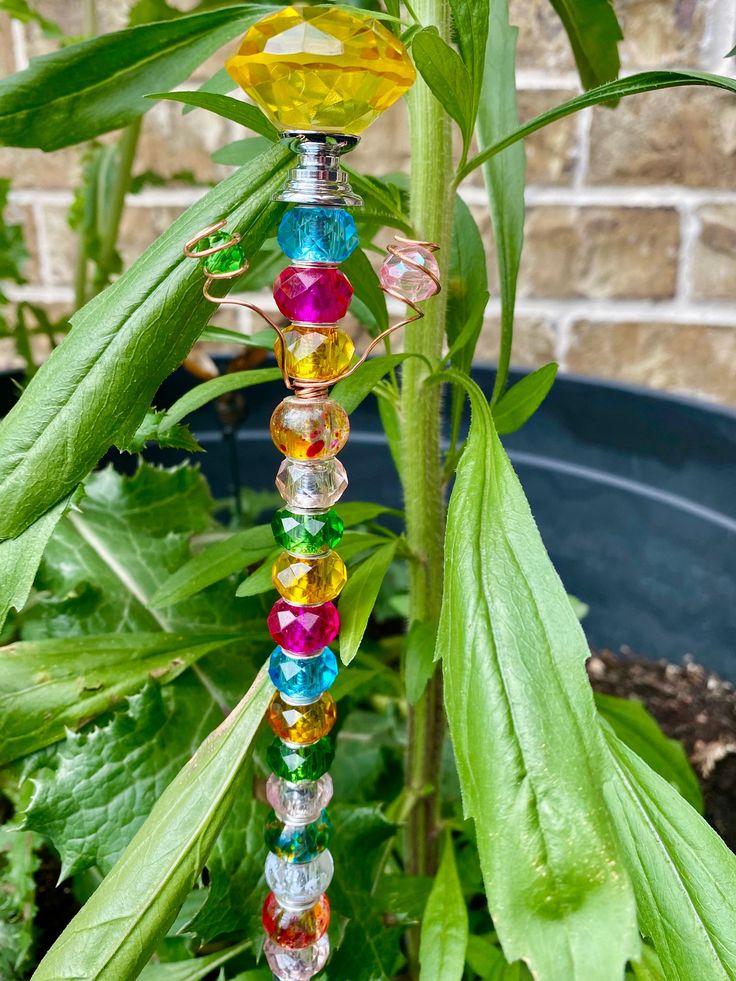 Stacked Glass Bubble Stake
